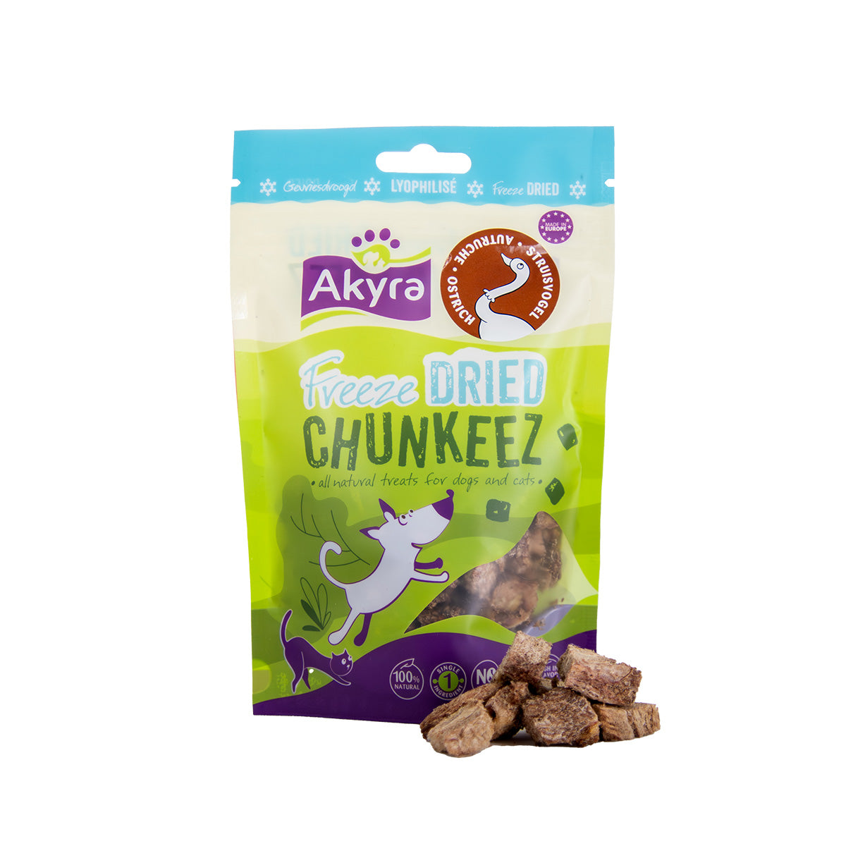 Freeze Dried Chunkeez - struisvogel