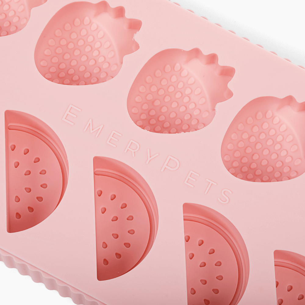 EmeryPets snackvorm ijsblokvorm watermeloen aardbei roze