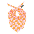 Bandana - oranje roze met bloemetjes