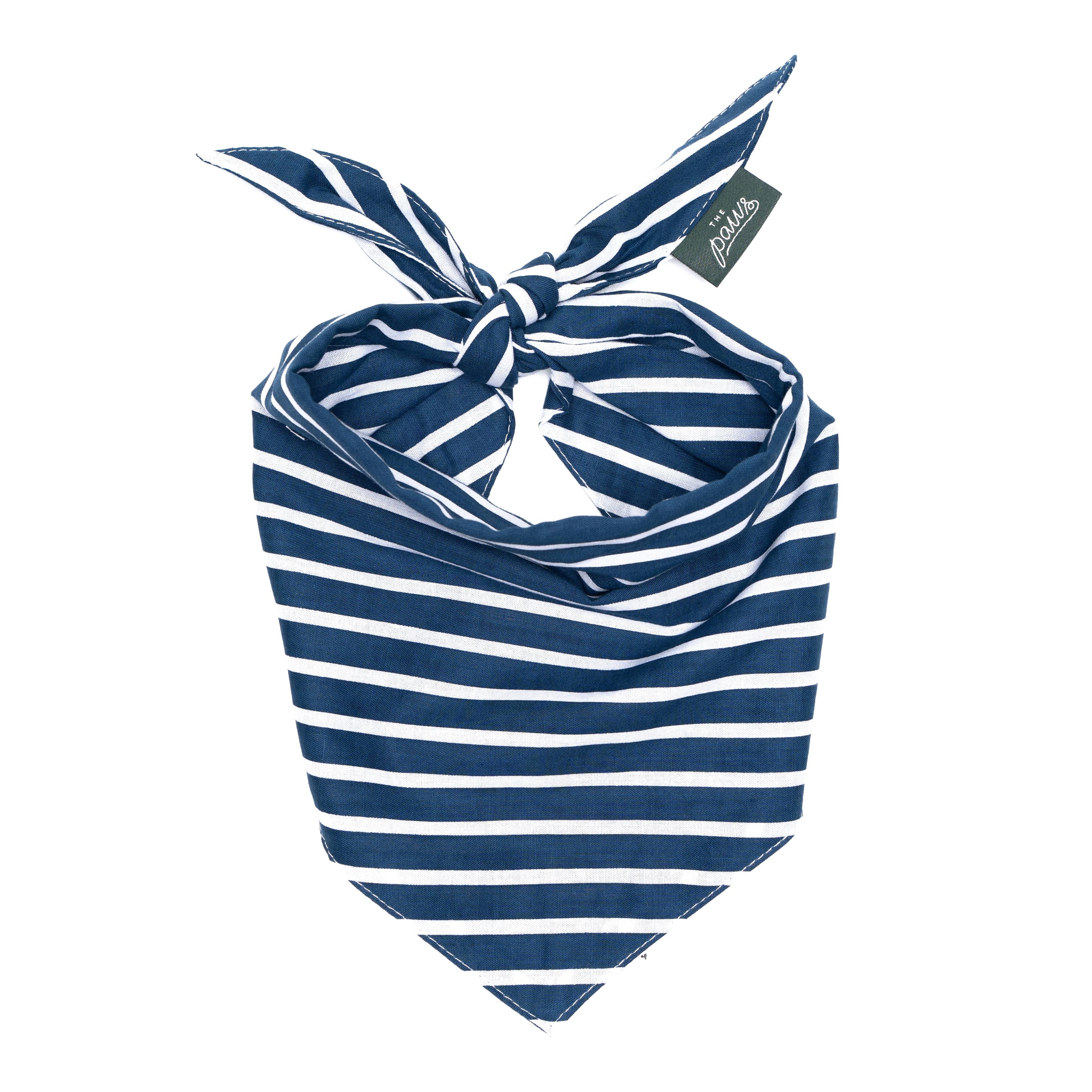Bandana - marineblauw met streepjes